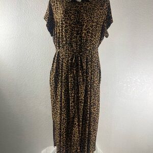 Leopard Print Midi Dress